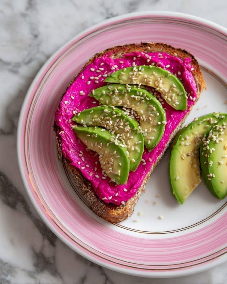Beetroot Hummus Avocado Toast Recipe