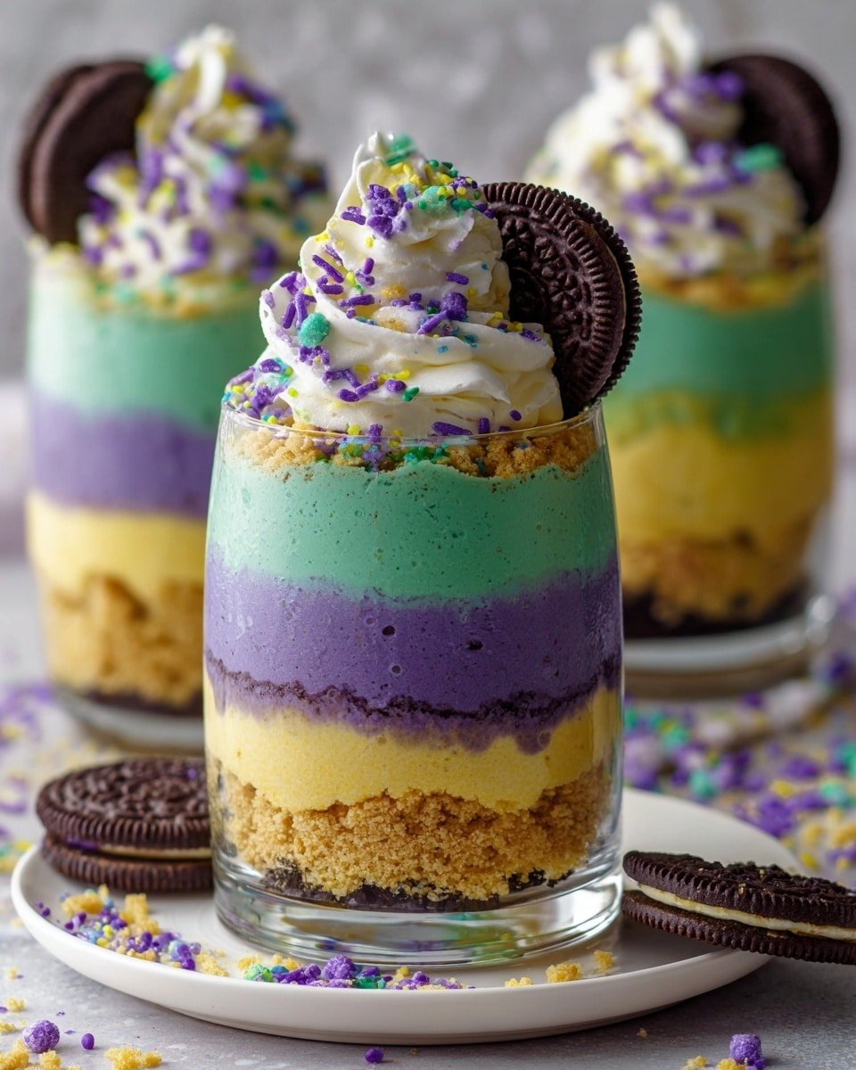 Ghoulishly Fun Beetlejuice Mini Trifles for Halloween Delight Recipe - Recipe Image — Ghoulishly Fun Beetlejuice Mini Trifles for Halloween Delight, Halloween dessert ideas, spooky Halloween treats, fun fall dessert recipes, festive Halloween trifles