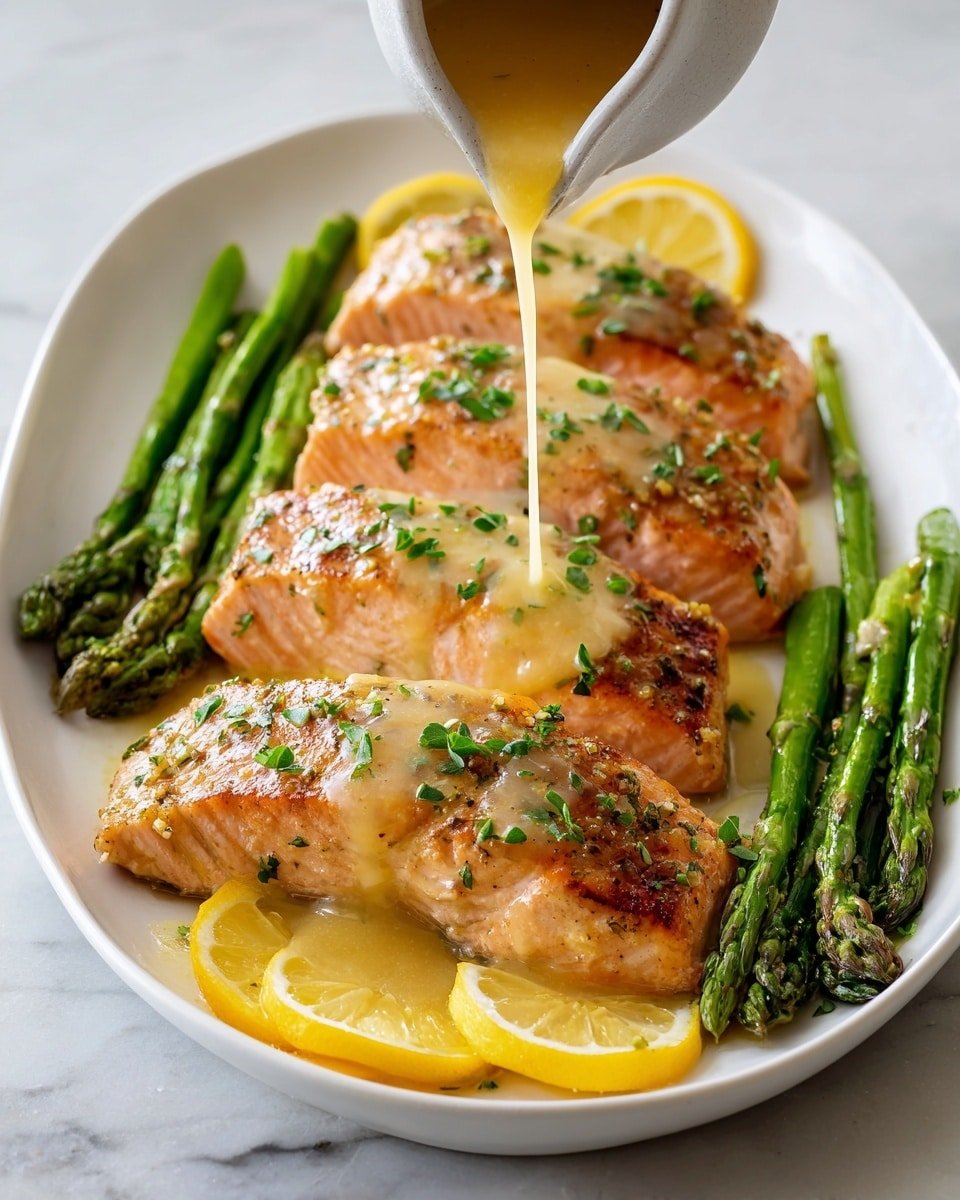 Sheet Pan Lemon Garlic Butter Salmon Recipe - Recipe Image — Sheet Pan Lemon Garlic Butter Salmon, lemon garlic salmon, easy salmon dinner, healthy sheet pan recipes, baked salmon with lemon