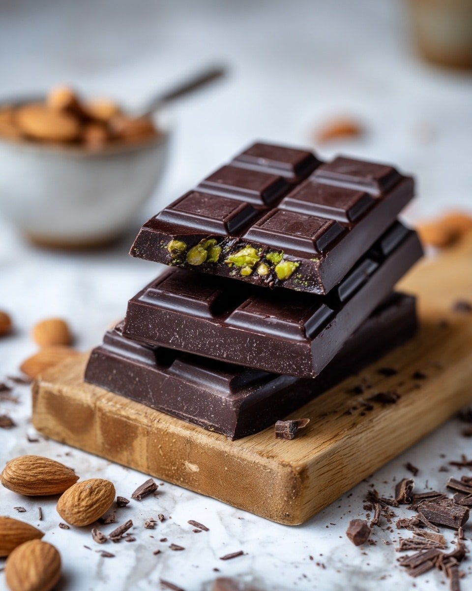 Dubai Chocolate Bar Recipe - Recipe Image — Dubai Chocolate Bar, Middle Eastern chocolate desserts, chocolate caramel bars, homemade Middle Eastern treats, luxurious chocolate recipes