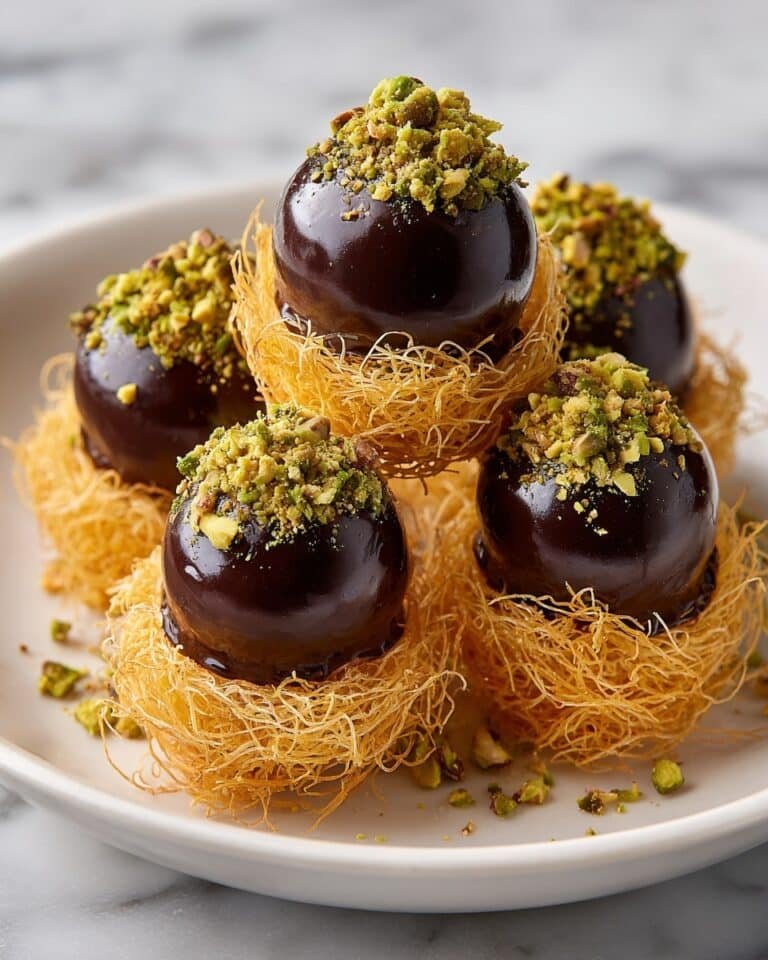 Luxurious Dubai Chocolate Balls with Pistachio Filling and Kataifi Crust Recipe