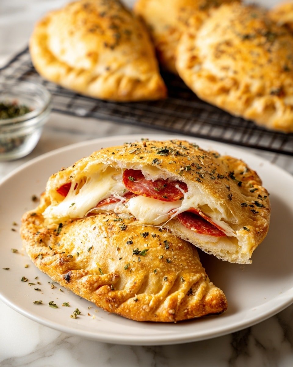 Homemade Easy Cheesy Pizza Pockets Recipe - Recipe Image — Homemade Easy Cheesy Pizza Pockets, cheesy pizza pockets recipe, quick homemade pizza snack, portable pizza bites, bubbly cheese pizza pockets