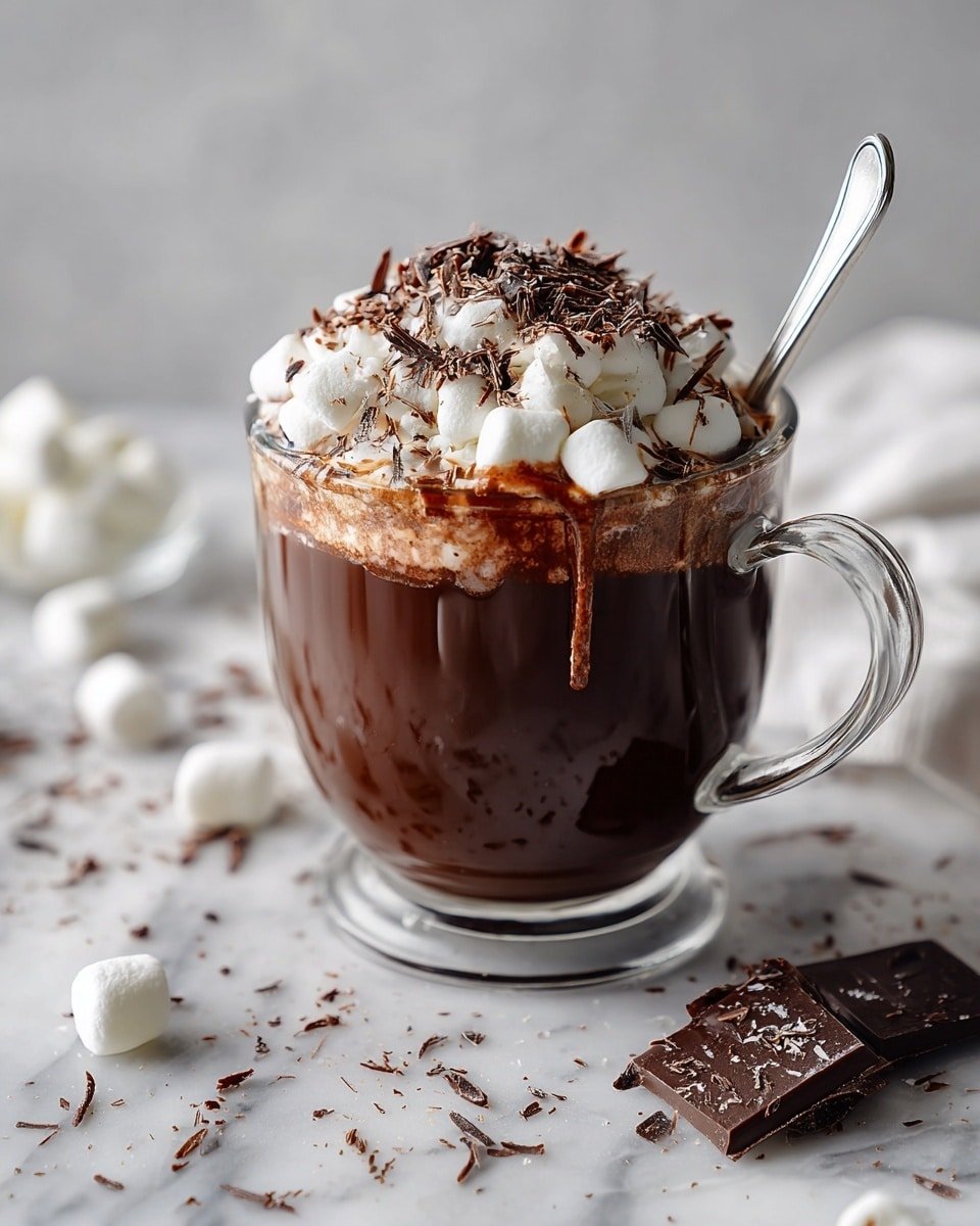 Dark Chocolate Hot Chocolate Recipe - Recipe Image — Dark Chocolate Hot Chocolate, rich hot chocolate recipe, velvety hot cocoa, indulgent warm drinks, easy hot chocolate with dark chocolate