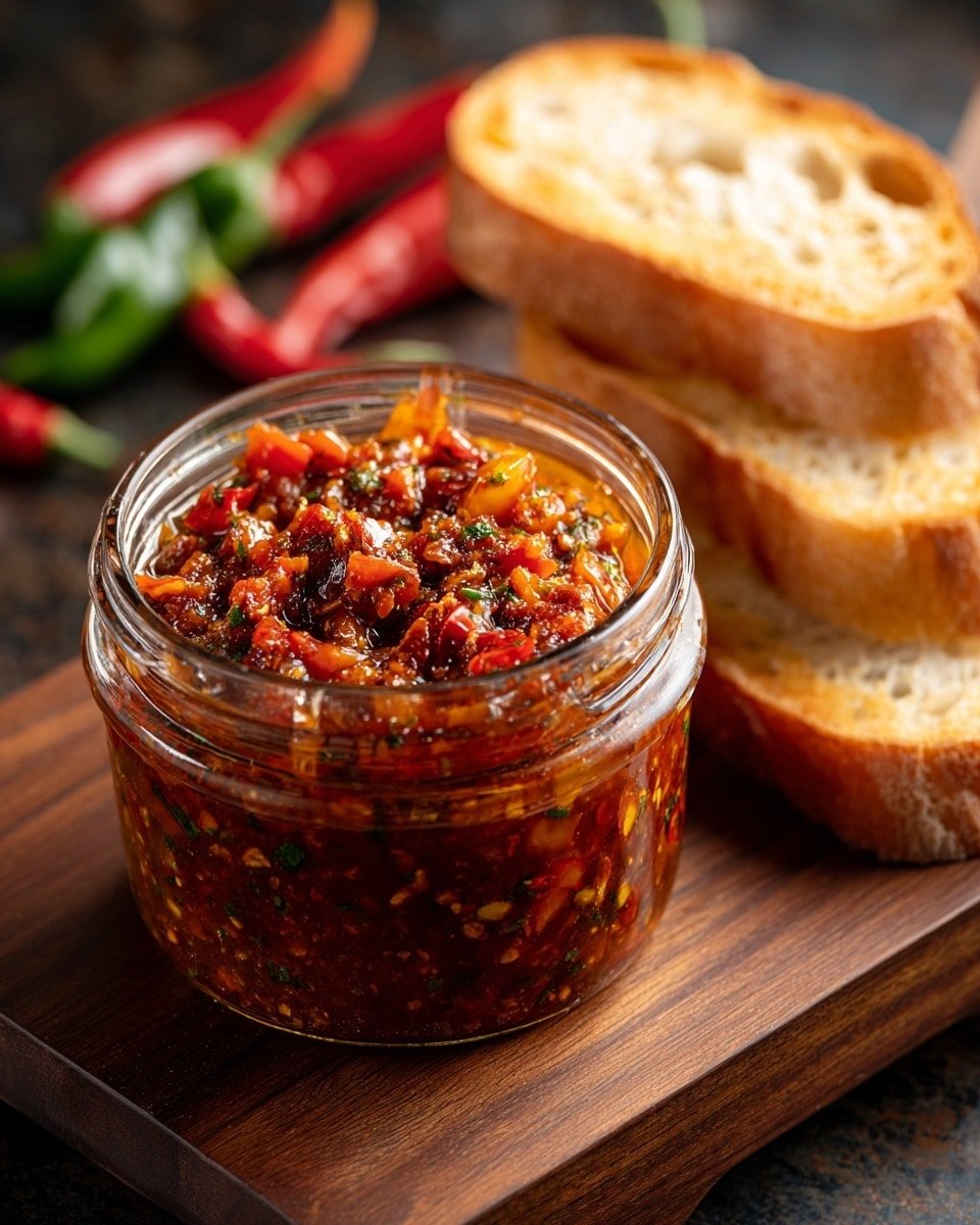 Roasted Eggplant and Pepper Spread Recipe - Recipe Image — Roasted Eggplant and Pepper Spread, roasted vegetable spreads, smoky eggplant dip, homemade vegetable preserves, easy summer appetizer
