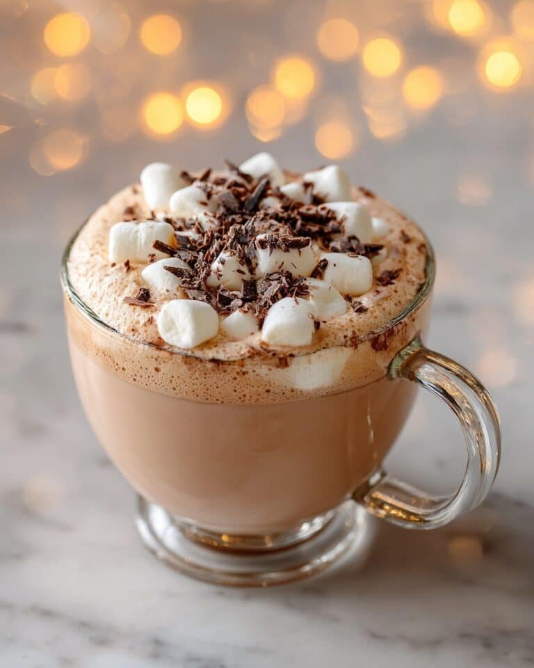 Creamy White Hot Chocolate with Whipped Topping and Optional Garnishes Recipe