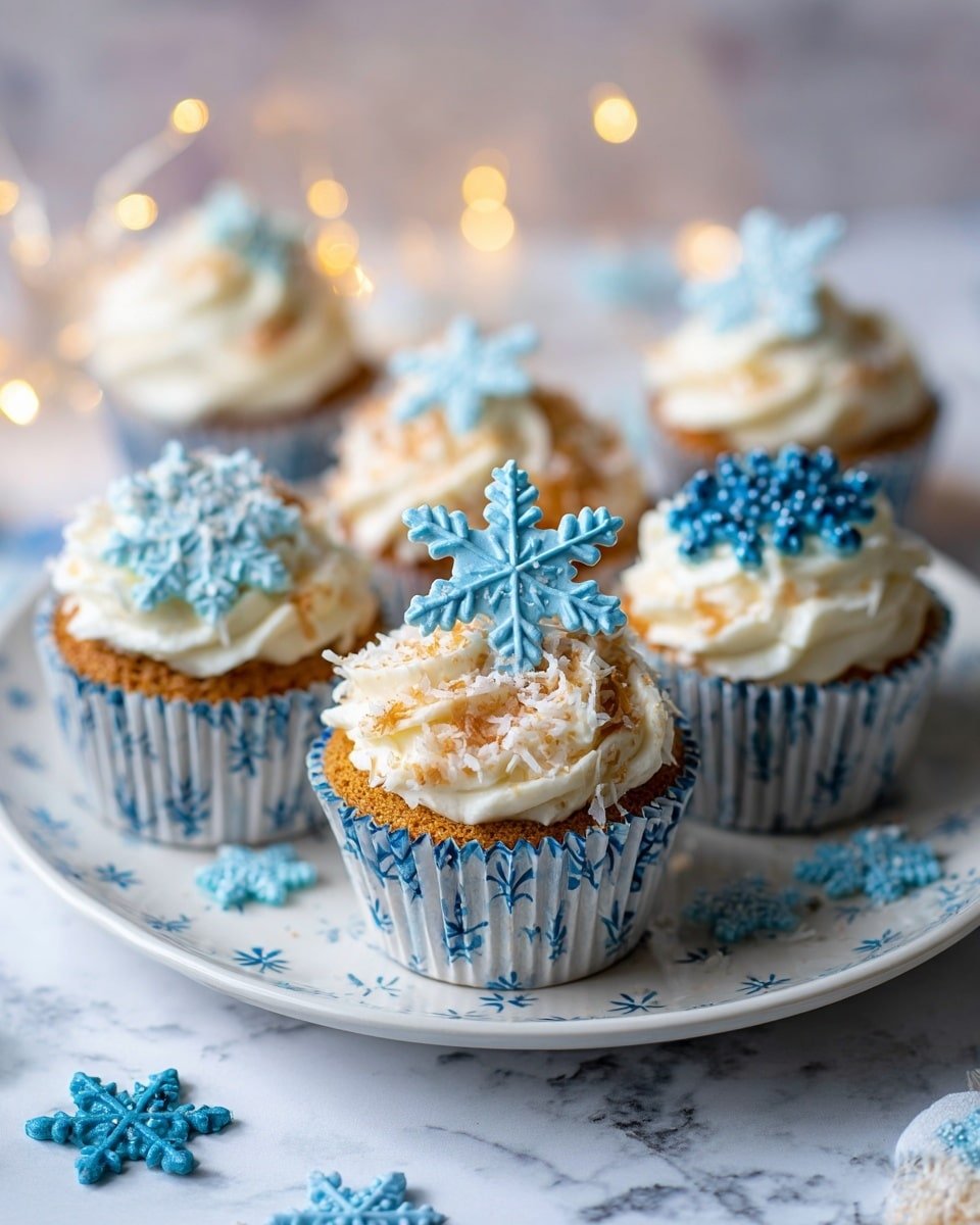 Snowball Cupcakes Recipe - Recipe Image — Snowball Cupcakes, Frosted Cupcakes with Coconut, Winter Celebration Cupcakes, Easy Holiday Cupcake Recipe, Festive Snowy Dessert