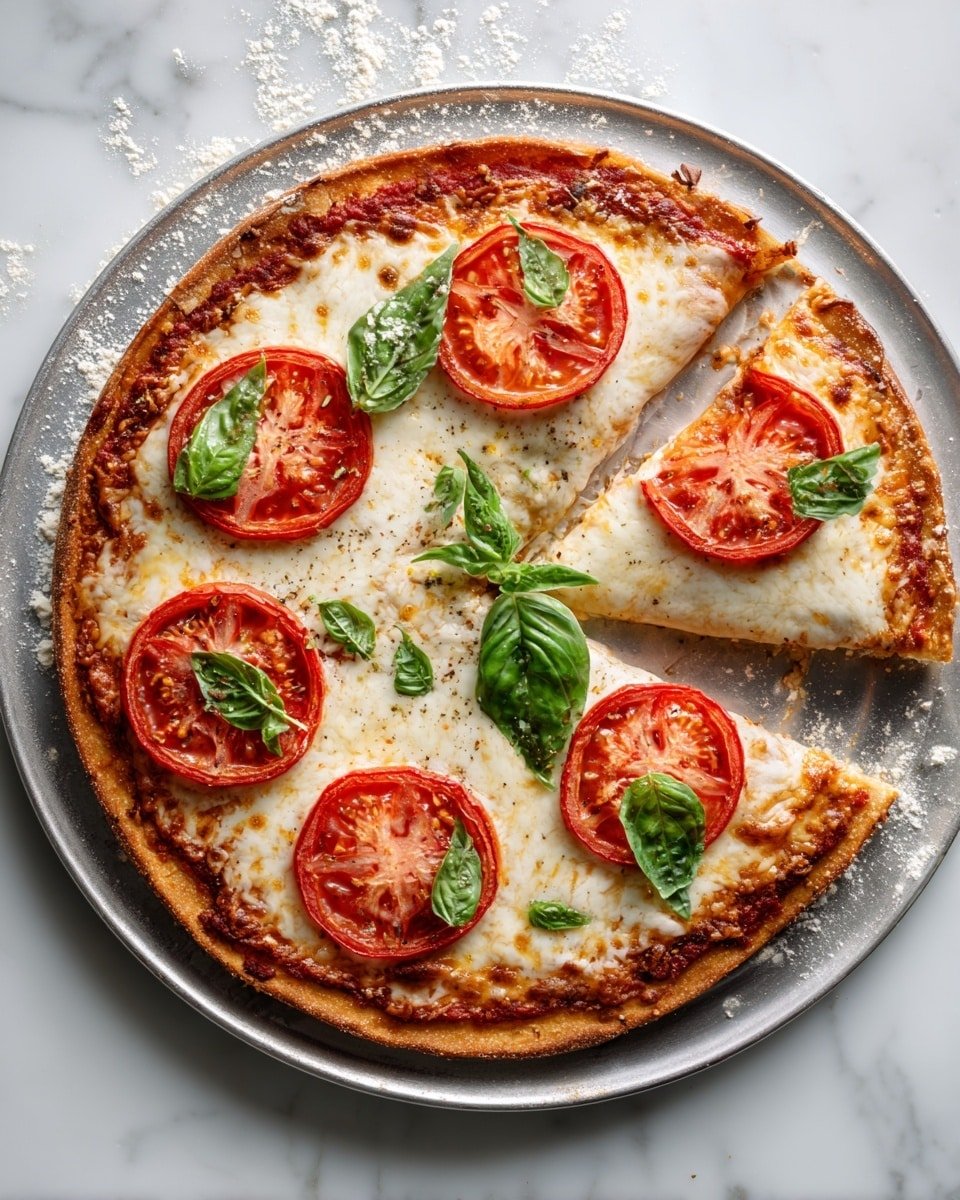 Homemade Margherita Pizza with Tomato and Basil Recipe - Recipe Image — Homemade Margherita Pizza with Tomato and Basil, Margherita pizza recipe, homemade pizza with basil, easy Margherita pizza, classic Italian pizza recipe