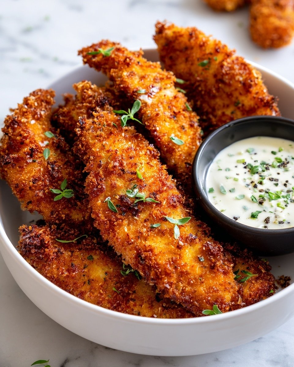 Crispy Crack Chicken Tenders Recipe - Recipe Image — Crispy Crack Chicken Tenders, Chicken Tenders Recipe, Crispy Chicken Fingers, Easy Chicken Tender dinner, Crunchy chicken tender ideas