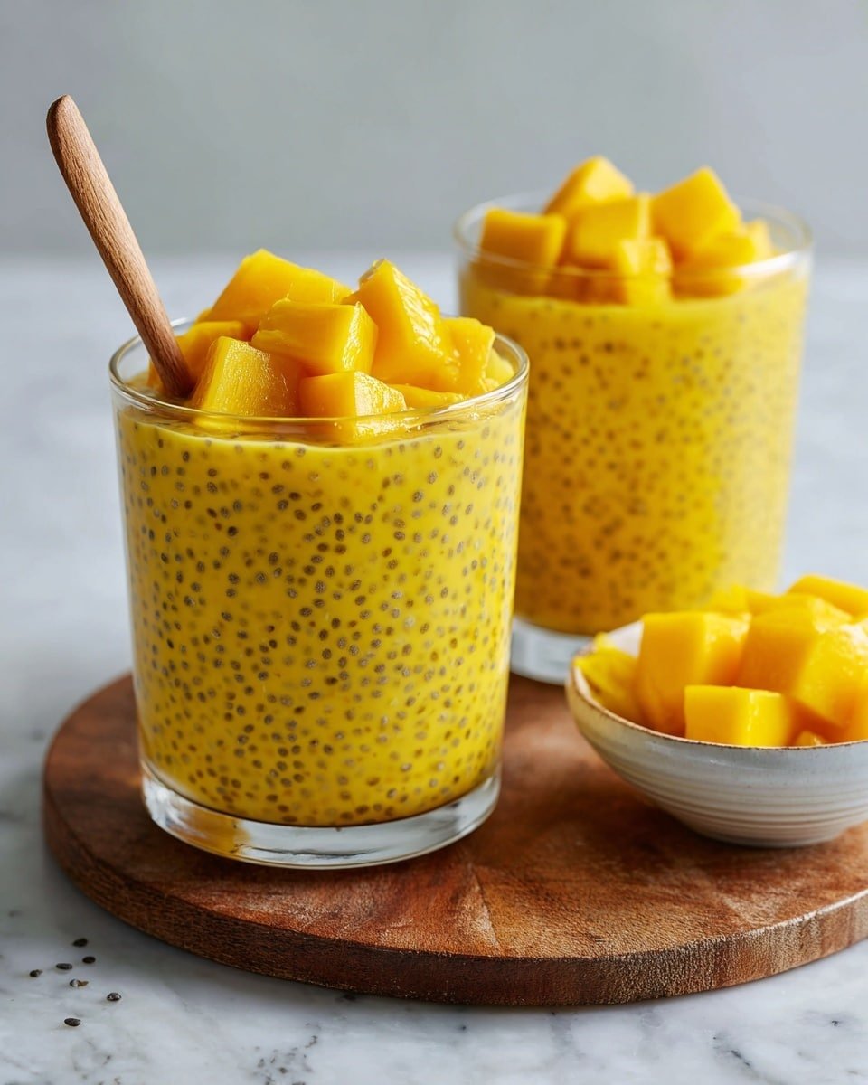 Mango Sago Recipe - Recipe Image — Mango Sago, Mango Sago Dessert, how to make Mango Sago, tropical mango sago, creamy mango sago