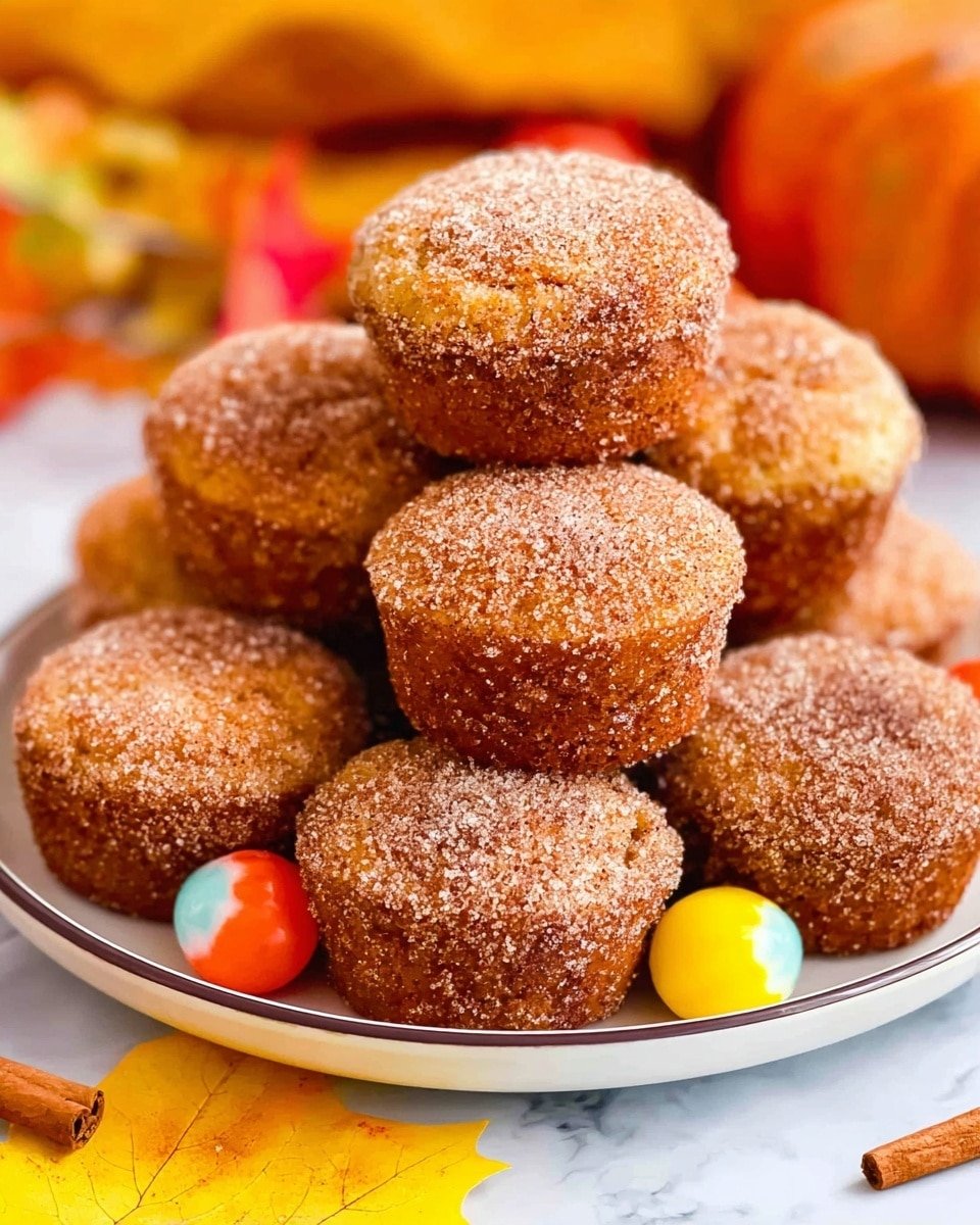 Donut Pumpkin Muffins Recipe - Recipe Image — Donut Pumpkin Muffins, pumpkin muffin recipes, cinnamon sugar muffins, autumn breakfast ideas, easy pumpkin muffins