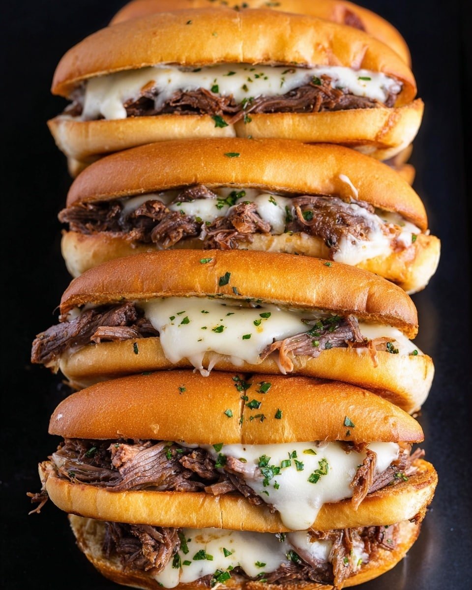 Slow Cooker French Dip Sandwich Recipe - Recipe Image — Slow Cooker French Dip Sandwich, French Dip Sandwich, Slow Cooker Sandwich Recipes, Beef Sandwiches, Easy Dinner Ideas