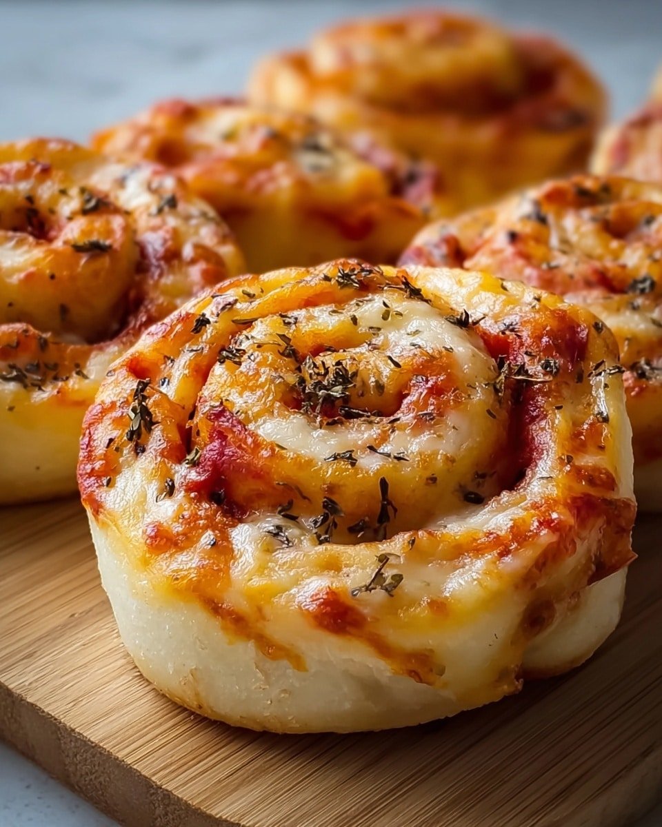 Cheesy Pepperoni Pizza Rolls Recipe - Recipe Image — Cheesy Pepperoni Pizza Rolls, cheeseburger snack, easy pizza roll recipe, homemade pizza snacks, savory appetizer ideas