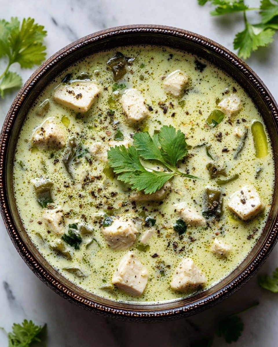Mouthwatering Roasted Poblano Soup Recipe - Recipe Image — Mouthwatering Roasted Poblano Soup, roasted poblano pepper soup, smoky poblano soup, easy poblano soup recipe, comforting poblano soup