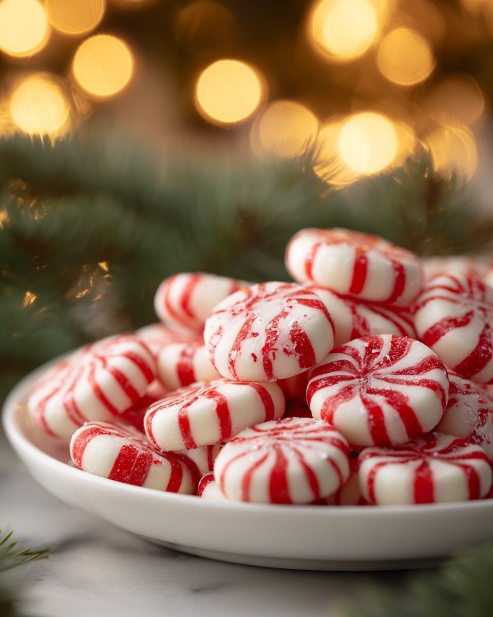 Candy Cane Fireball Hard Candy Recipe - Recipe Image — Candy Cane Fireball Hard Candy, homemade peppermint and cinnamon candy, spicy peppermint candy, holiday hard candy recipes, Fireball whiskey hard candy