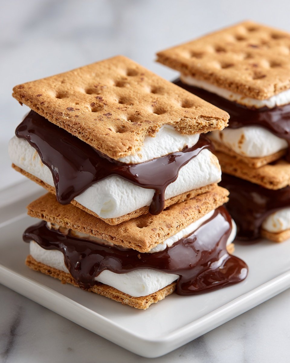Airfryer S'mores Recipe - Recipe Image — Airfryer S'mores, no-campfire S'mores, quick air fryer dessert, easy s'mores recipe, toasted marshmallow treats