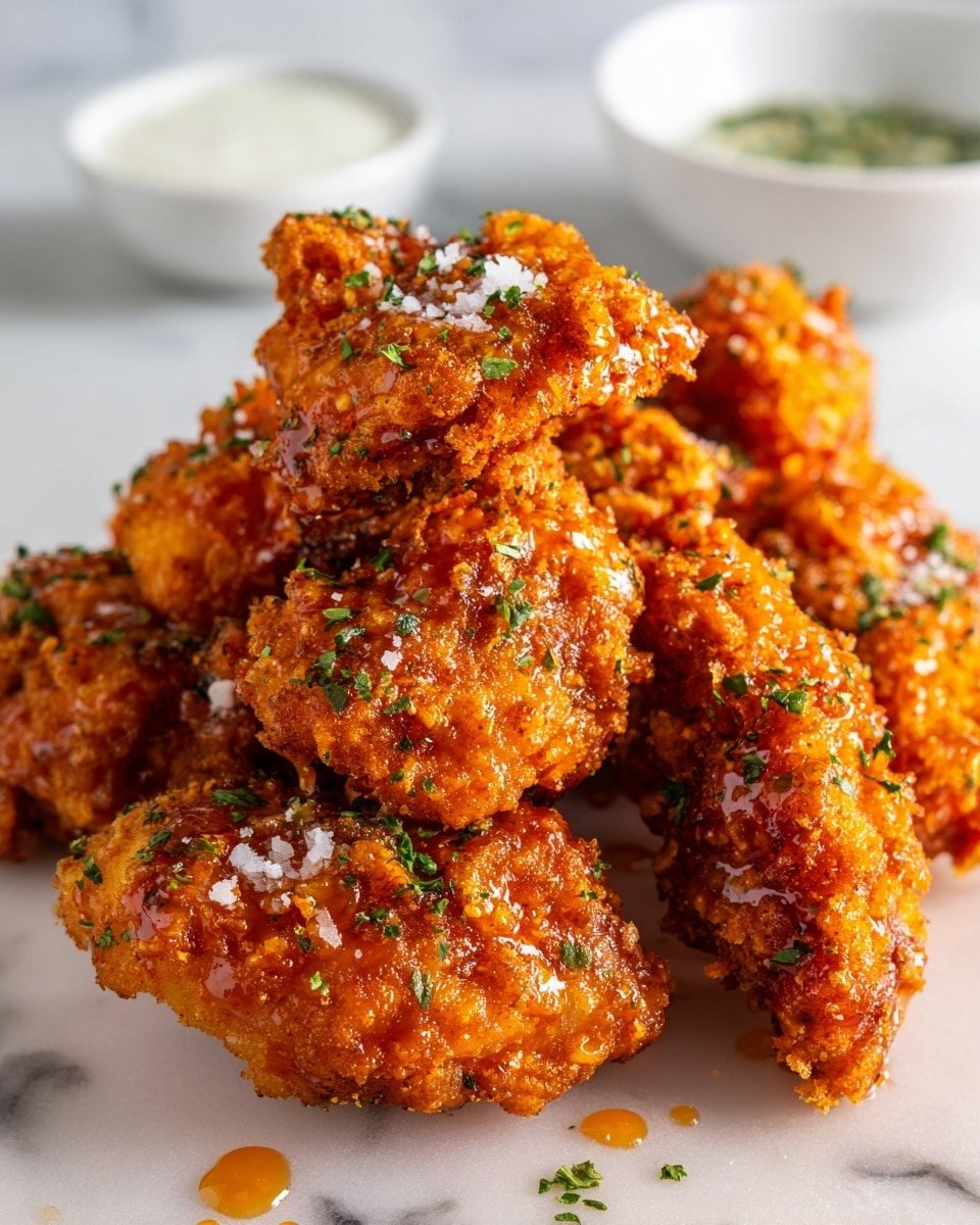 Air Fryer Buffalo Chicken Recipe - Recipe Image — Air Fryer Buffalo Chicken, spicy crispy chicken, healthy buffalo chicken, easy air fryer chicken, buffalo chicken dinner