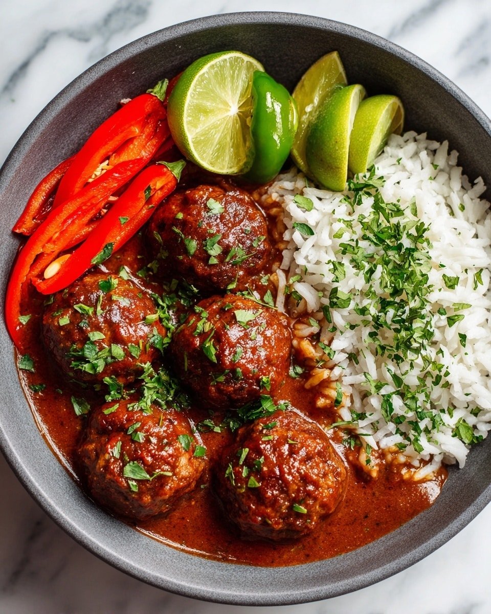 Aromatic Thai Red Curry Meatballs Recipe - Recipe Image — Aromatic Thai Red Curry Meatballs, Thai red curry meatballs, Thai-inspired meatball recipe, Easy Thai red curry dish, Spicy Asian meatballs