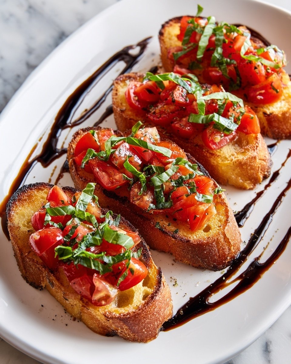 Easy Bruschetta Recipe - Recipe Image — Easy Bruschetta, fresh tomato bruschetta, garlic and basil appetizer, crispy baguette topping, quick Italian starter