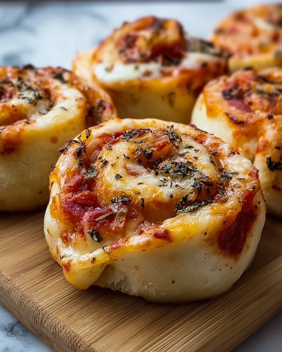 Cheesy Pepperoni Pizza Rolls Recipe - Recipe Image — Cheesy Pepperoni Pizza Rolls, cheeseburger snack, easy pizza roll recipe, homemade pizza snacks, savory appetizer ideas