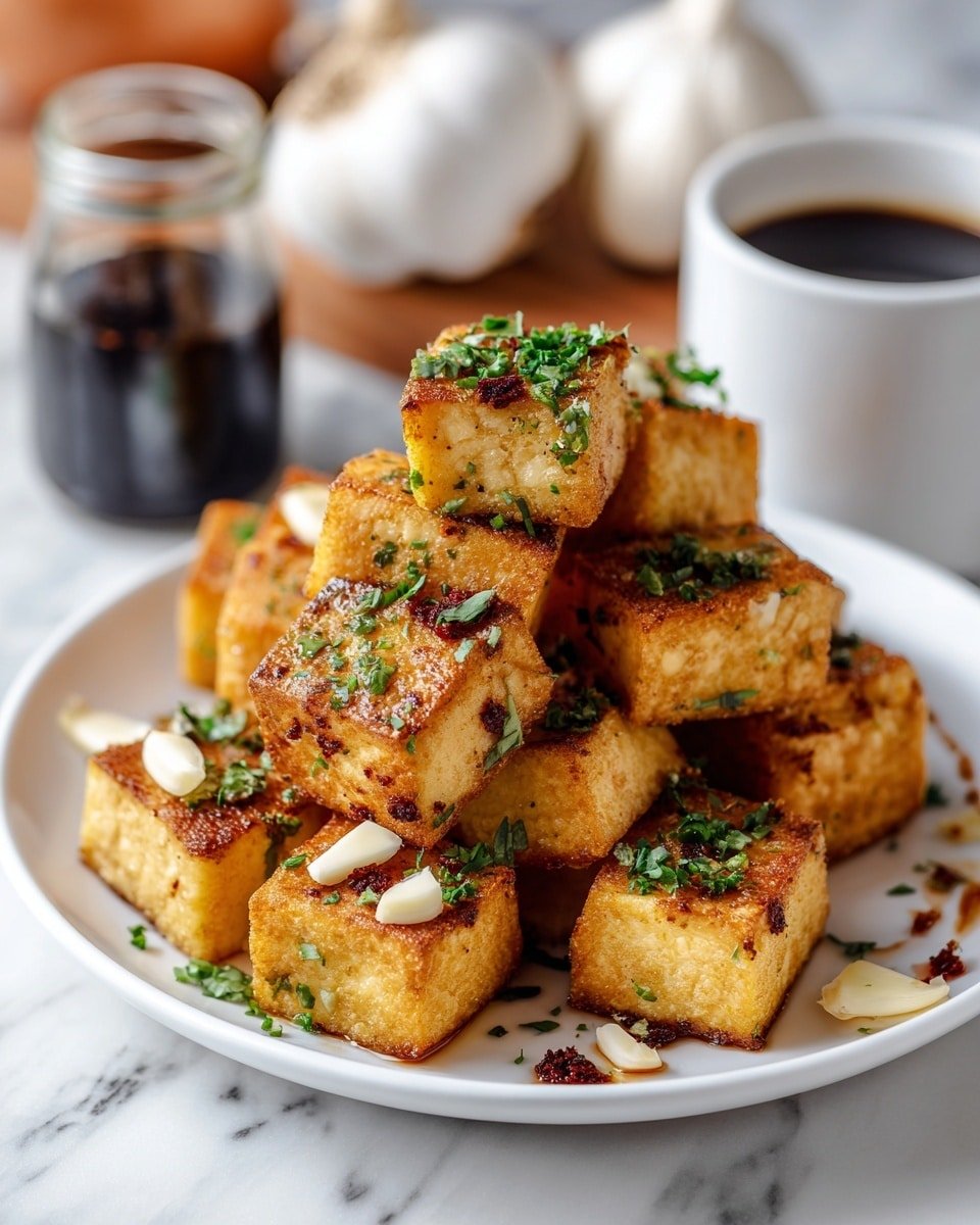 Crispy Garlic Herb Air Fryer Tofu Recipe - Recipe Image — Crispy Garlic Herb Air Fryer Tofu, healthy vegan tofu recipes, easy air fryer tofu, flavorful tofu stir-fry ingredients, crispy tofu snack ideas
