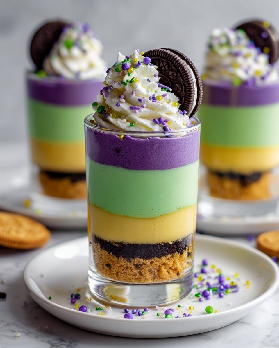 Ghoulishly Fun Beetlejuice Mini Trifles for Halloween Delight Recipe - Recipe Image — Ghoulishly Fun Beetlejuice Mini Trifles for Halloween Delight, Halloween dessert ideas, spooky Halloween treats, fun fall dessert recipes, festive Halloween trifles