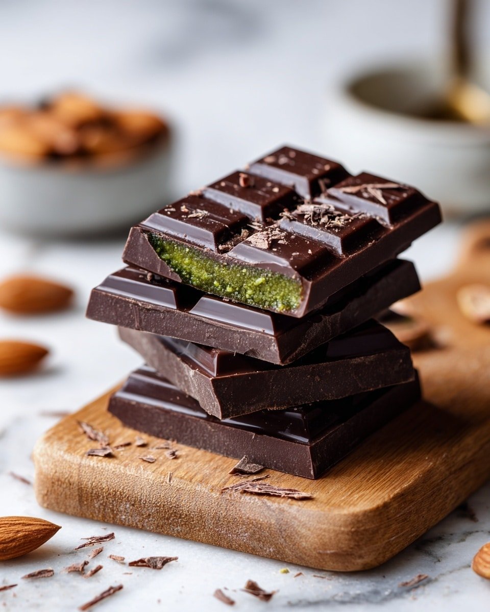 Dubai Chocolate Bar Recipe - Recipe Image — Dubai Chocolate Bar, Middle Eastern chocolate desserts, chocolate caramel bars, homemade Middle Eastern treats, luxurious chocolate recipes