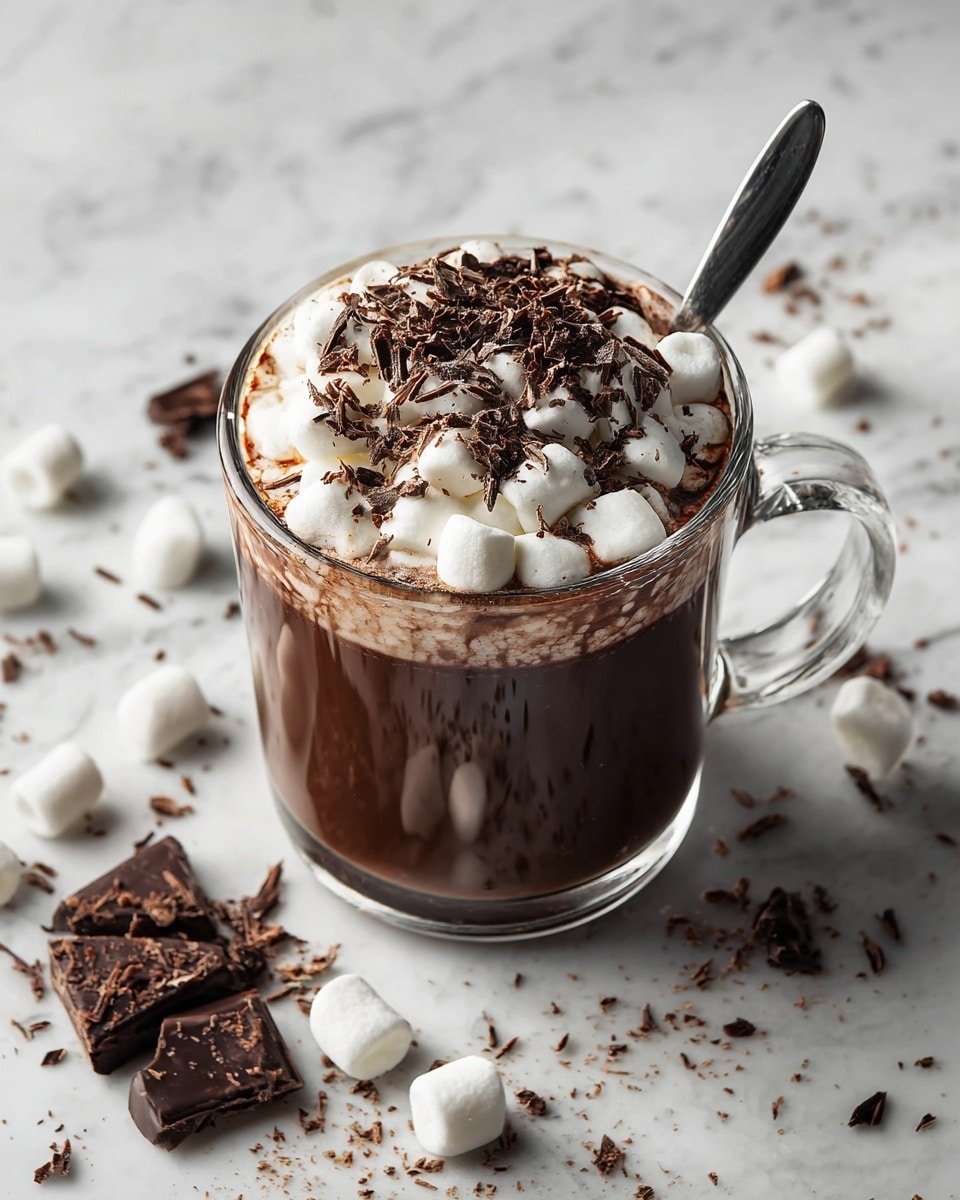 Dark Chocolate Hot Chocolate Recipe - Recipe Image — Dark Chocolate Hot Chocolate, rich hot chocolate recipe, velvety hot cocoa, indulgent warm drinks, easy hot chocolate with dark chocolate