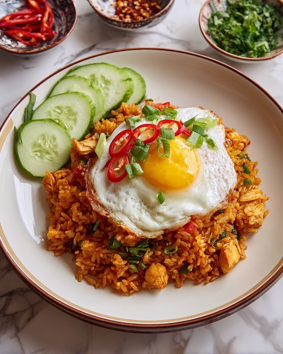 Nasi Goreng (Indonesian Fried Rice) Recipe - Recipe Image — Nasi Goreng Indonesian Fried Rice, Indonesian Fried Rice recipe, authentic Nasi Goreng, fried rice with kecap manis, easy Indonesian fried rice