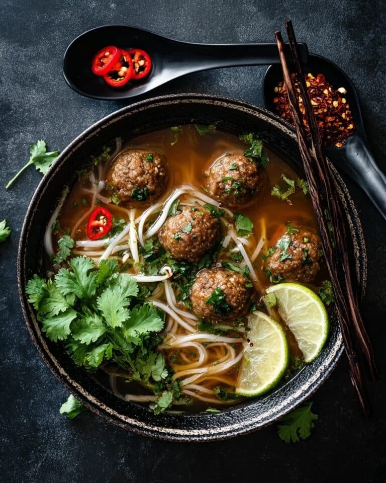 Thai Meatball Noodle Soup Recipe