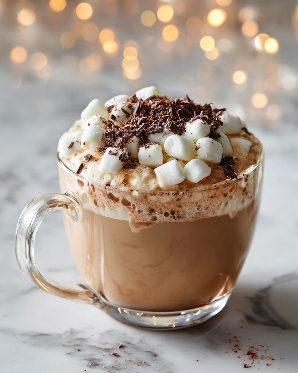 Creamy White Hot Chocolate with Whipped Topping and Optional Garnishes Recipe - Recipe Image — Creamy White Hot Chocolate, White Hot Chocolate with Whipped Topping, How to Make White Hot Chocolate, Best White Hot Chocolate, Cozy Hot Chocolate Drinks