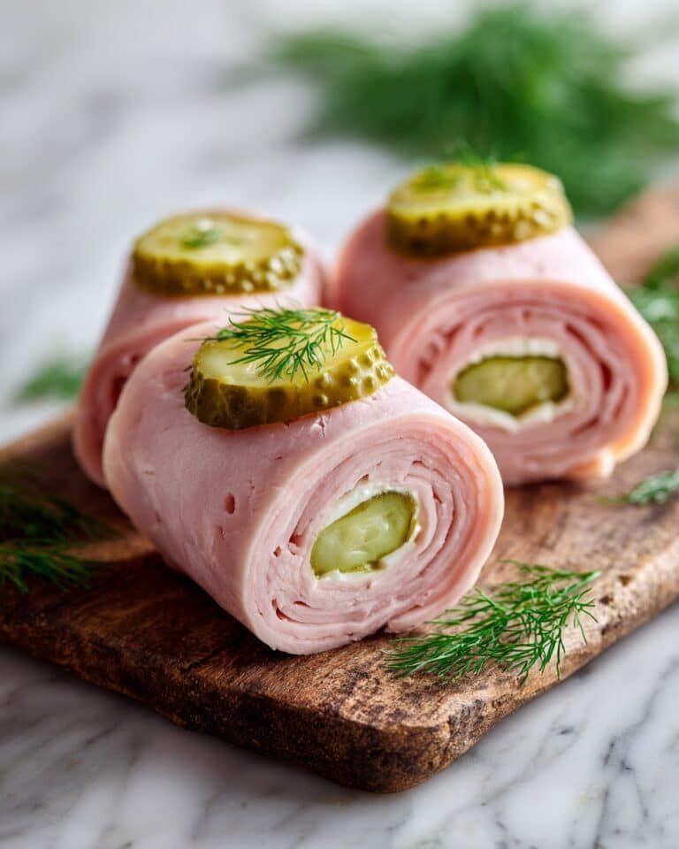 Ham & Pickle Roll Ups Recipe
