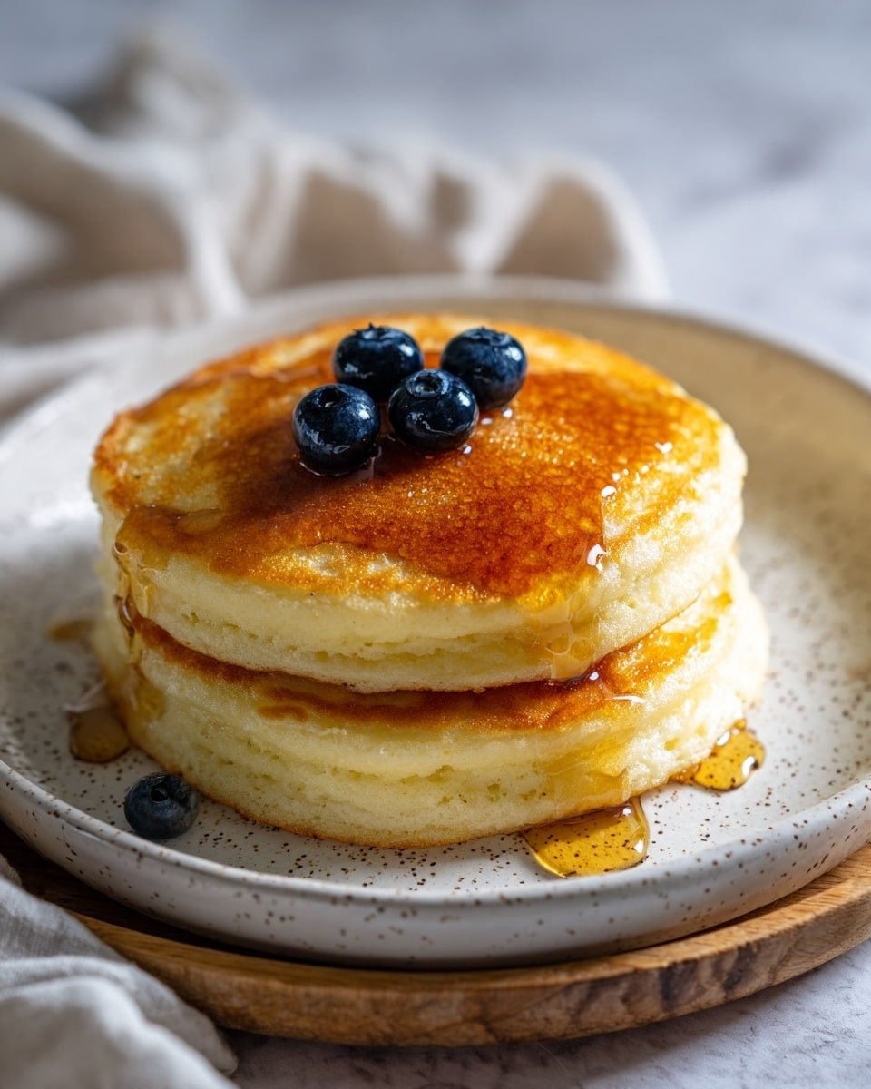 Japanese Soufflé Pancakes Recipe - Recipe Image — Japanese Soufflé Pancakes, fluffy pancake recipe, Japanese pancake tutorial, how to make soufflé pancakes, airy pancake recipe