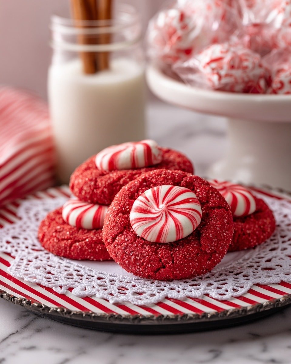 Red Velvet Blossoms Recipe - Recipe Image — Red Velvet Blossoms, Red Velvet Cookies, Cream Cheese Cookies, Holiday Cookie Recipes, Festive Dessert Ideas