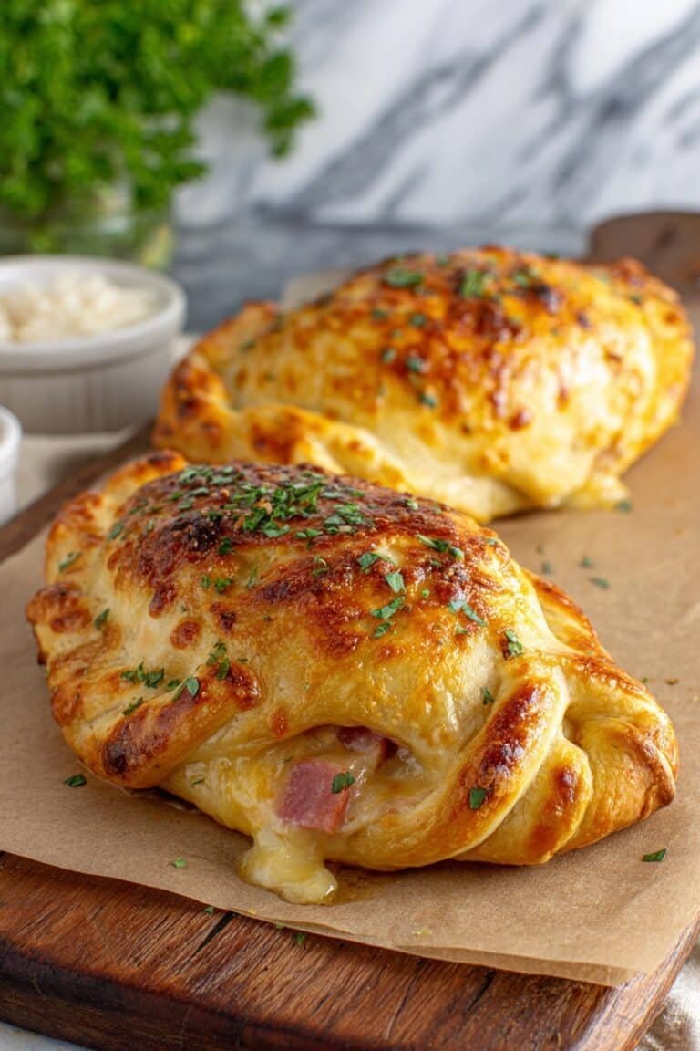 Ham and Cheese Calzones Recipe