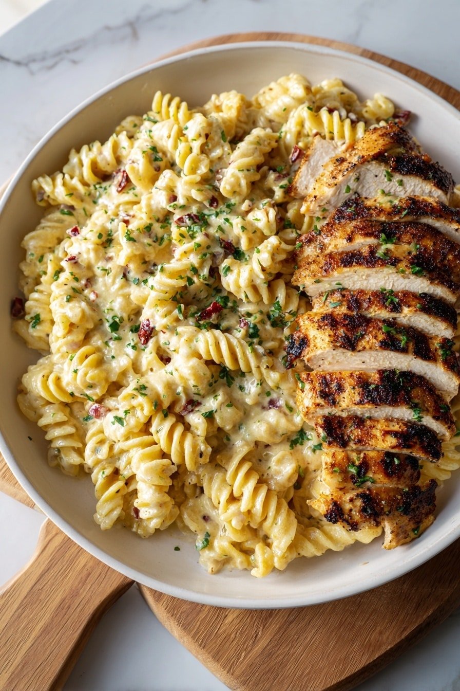 Creamy Garlic Parmesan Chicken Pasta Recipe - Article Image 2 — Creamy Garlic Parmesan Chicken Pasta, creamy garlic chicken pasta, chicken pasta with Parmesan and garlic, comforting chicken pasta dish, easy creamy chicken pasta