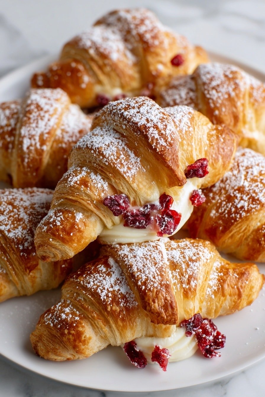Cranberry Cream Cheese Crescent Bites Recipe - Article Image 2 — Cranberry Cream Cheese Crescent Bites, Breakfast Appetizer with Cranberries, Easy Cranberry Crescent Bites, Holiday Cranberry Snack, Baked Cranberry Cream Cheese Pastry