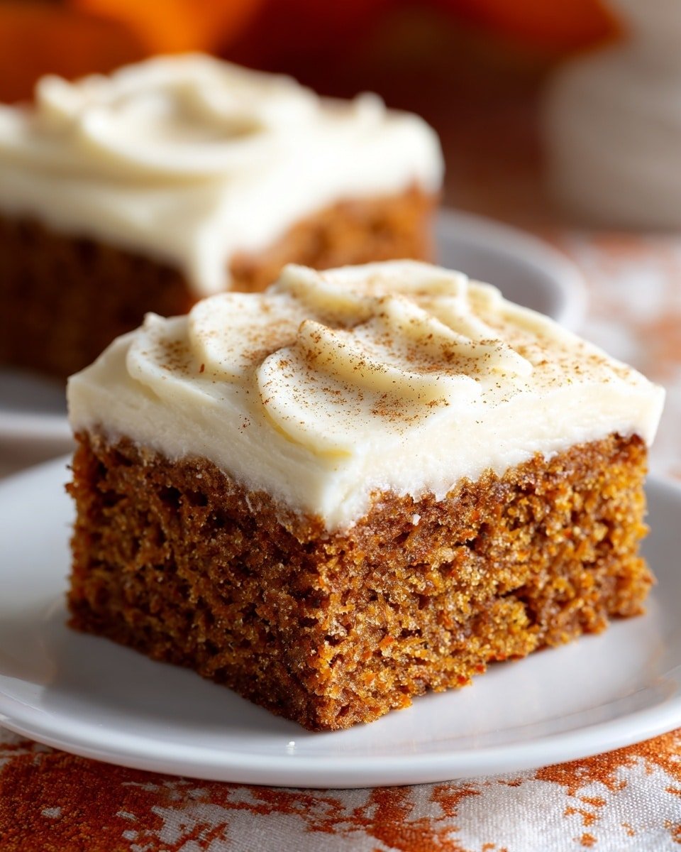 Pumpkin Spice Cake with Cream Cheese Frosting Recipe - Recipe Image — Pumpkin Spice Cake with Cream Cheese Frosting, pumpkin spice cake, autumn dessert recipes, easy pumpkin cake, holiday pumpkin cake