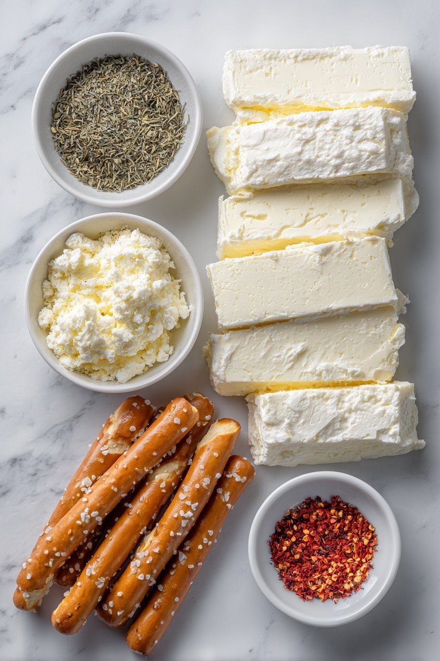 Christmas Cheese Tree Bites Recipe - Ingredients Image — Christmas Cheese Tree Bites, festive cheese appetizer, holiday party snacks, easy Christmas appetizers, cheesy holiday treats