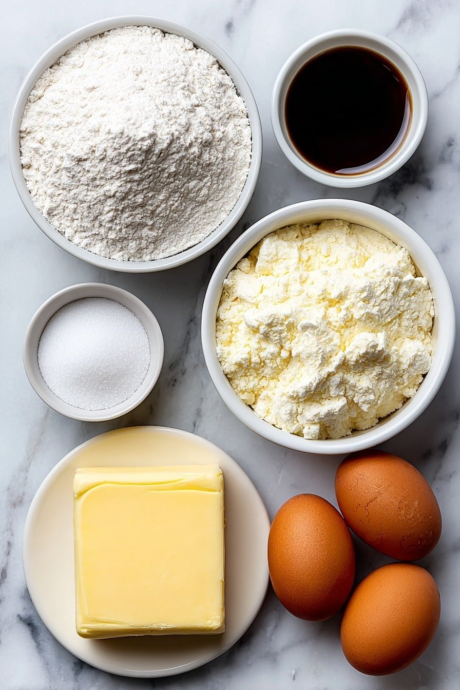 Pink Coconut Snow Bars Recipe - Ingredients Image — Pink Coconut Snow Bars, Pink Coconut Snow Bars recipe, Coconut dessert bars, Soft coconut bar recipe, Festive coconut treat