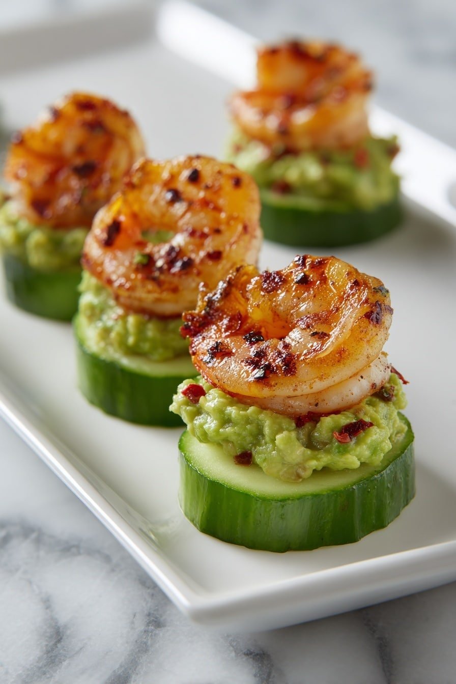Blackened Shrimp Cucumber Bites Recipe - Article Image 2 — Blackened Shrimp Cucumber Bites, shrimp appetizer recipes, easy party snacks, healthy seafood appetizers, quick finger foods
