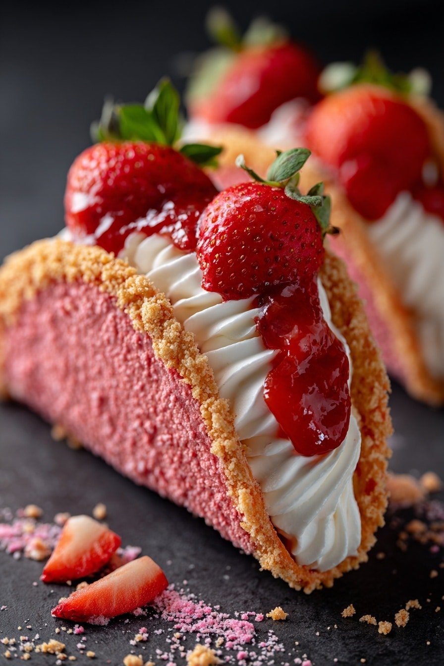 Strawberry Cookie Boats Recipe - Article Image 2 — Strawberry Cookie Boats, strawberry dessert recipes, easy fruity cookies, homemade strawberry treats, adorable strawberry desserts