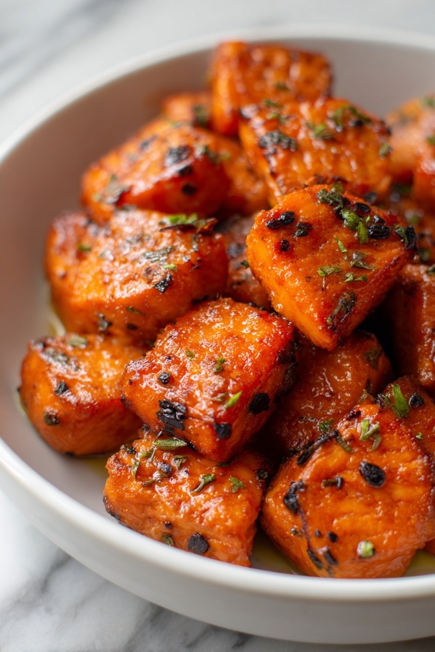 Hot Honey Salmon Bites Recipe - Article Image 2 — Hot Honey Salmon Bites, spicy salmon appetizers, honey glazed salmon, easy salmon dinner, flavorful salmon recipes