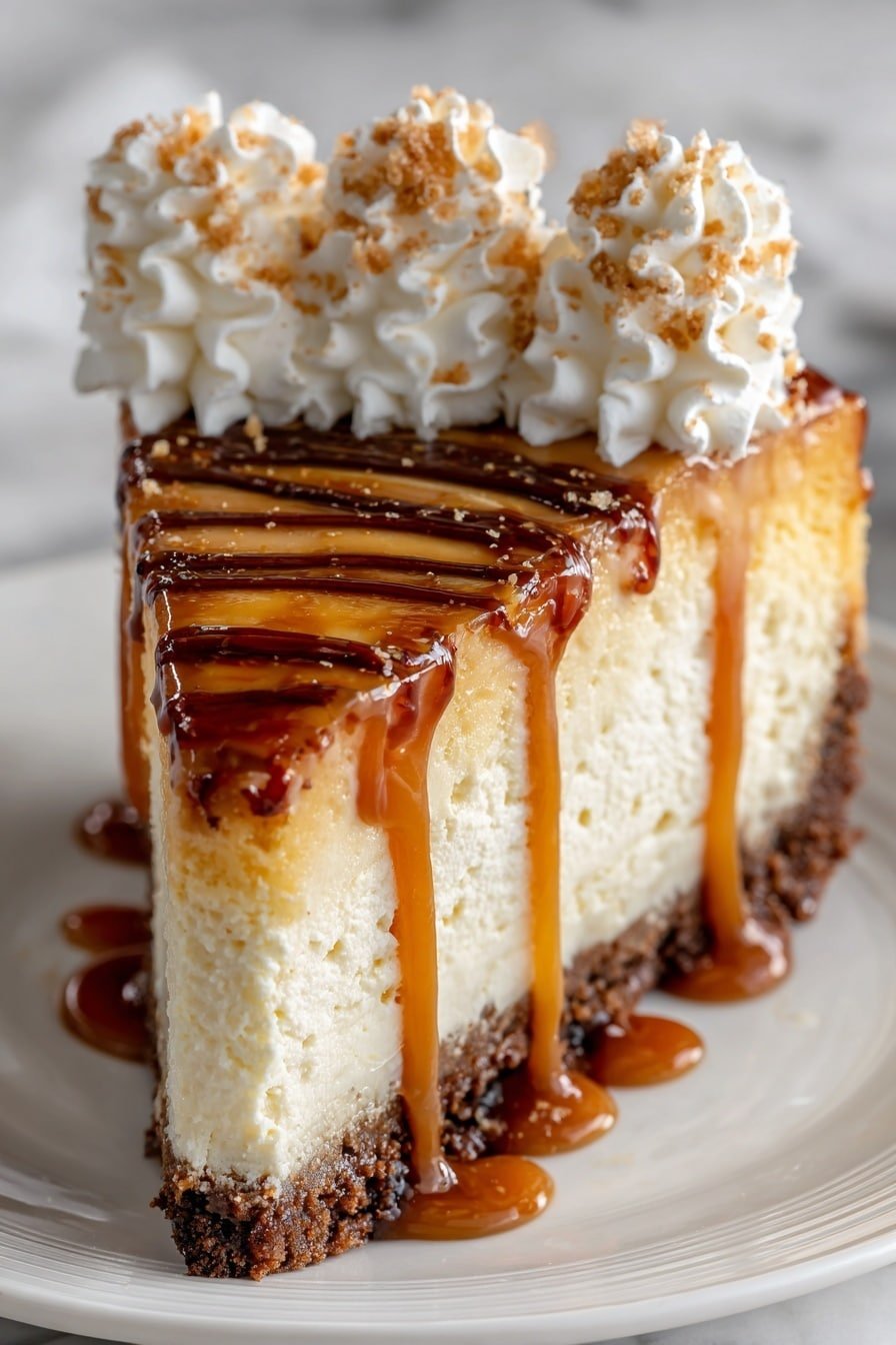 Cookie Butter Caramel Cheesecake Recipe - Article Image 2 — Cookie Butter Caramel Cheesecake, easy cookie butter cheesecake, caramel cheesecake recipe, no-bake cookie butter dessert, decadent cheesecake with caramel