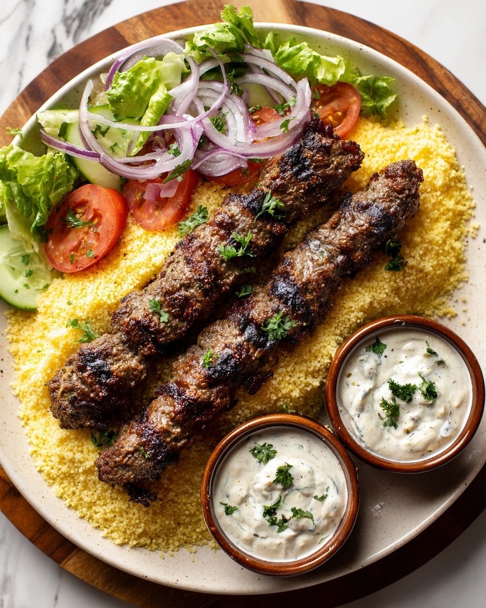 Turkish Bulgur Pilaf & Adana Kebab: A Flavorful Feast at Home Recipe - Recipe Image — Turkish Bulgur Pilaf & Adana Kebab, Turkish Bulgur Pilaf, Adana Kebab, Middle Eastern meat and grain dishes, comfort food Turkish cuisine