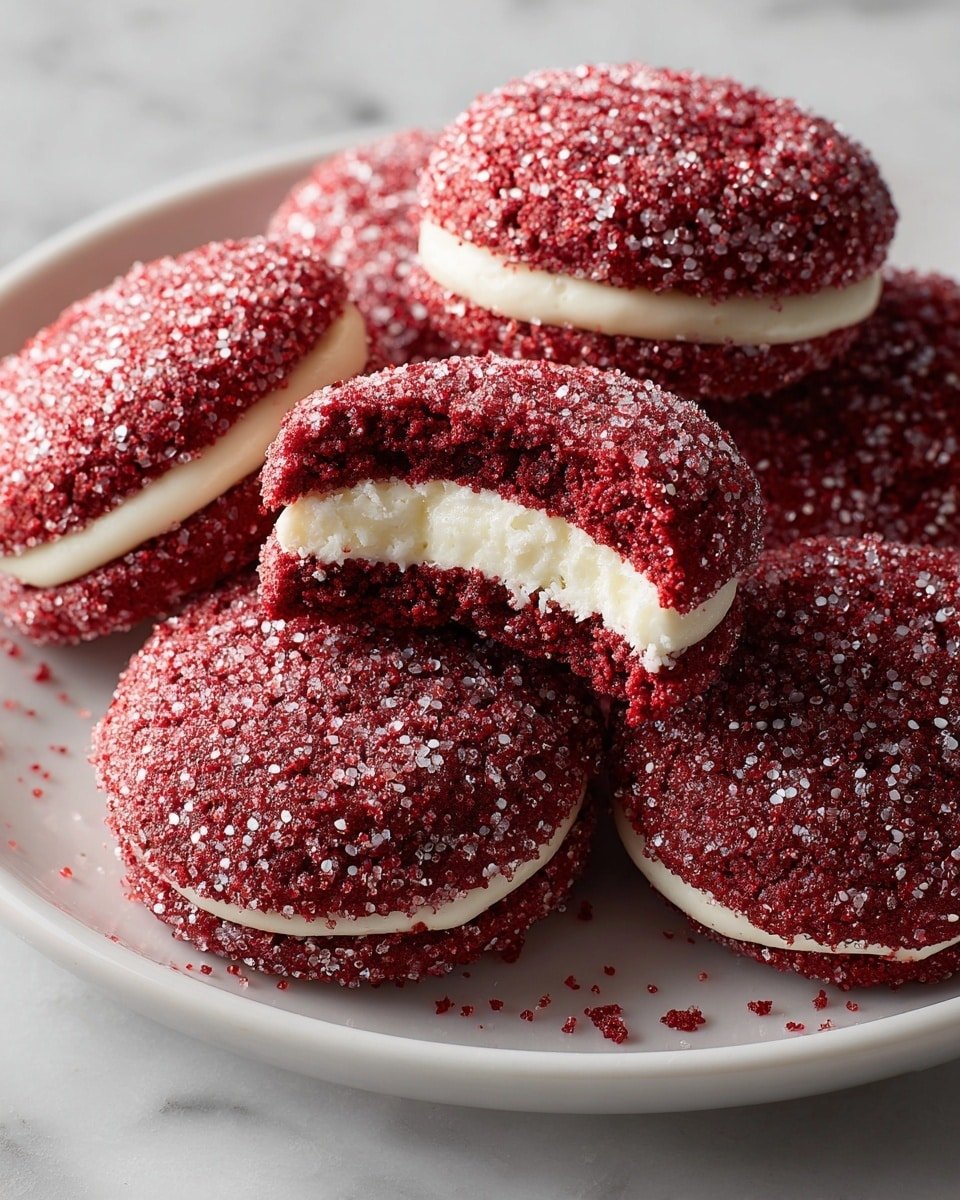 Red Velvet Thumbprint Cookies with Cream Cheese Filling Recipe