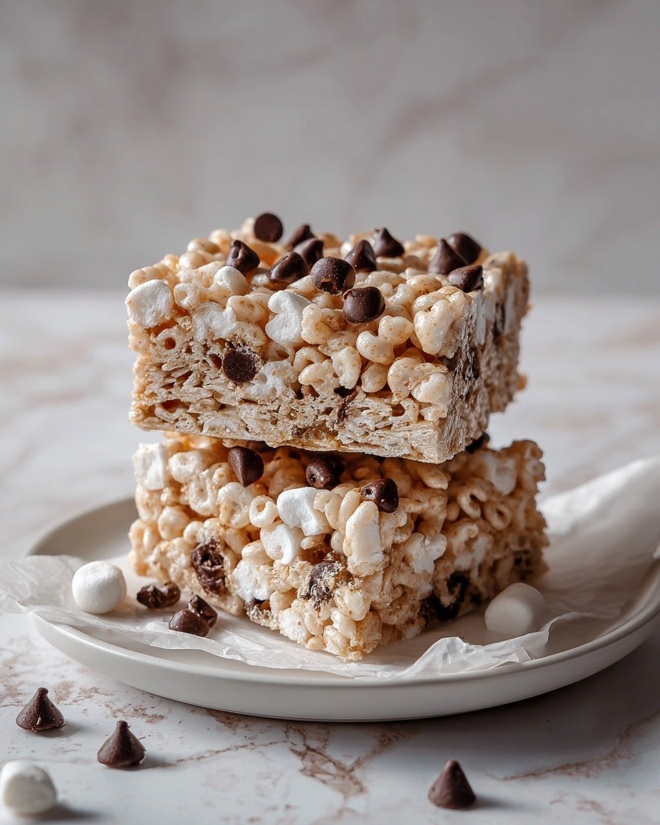Chocolate Chip Rice Krispies Recipe - Recipe Image — Chocolate Chip Rice Krispies, Rice Krispies Treats with Chocolate Chips, Easy Rice Krispies Snack, Homemade Chocolate Rice Krispies, Classic Rice Krispies Dessert