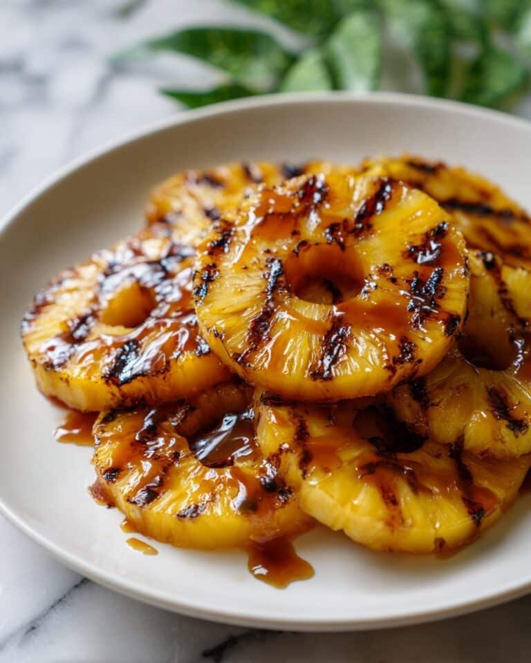 Grilled Pineapple with Cinnamon and Rum Recipe