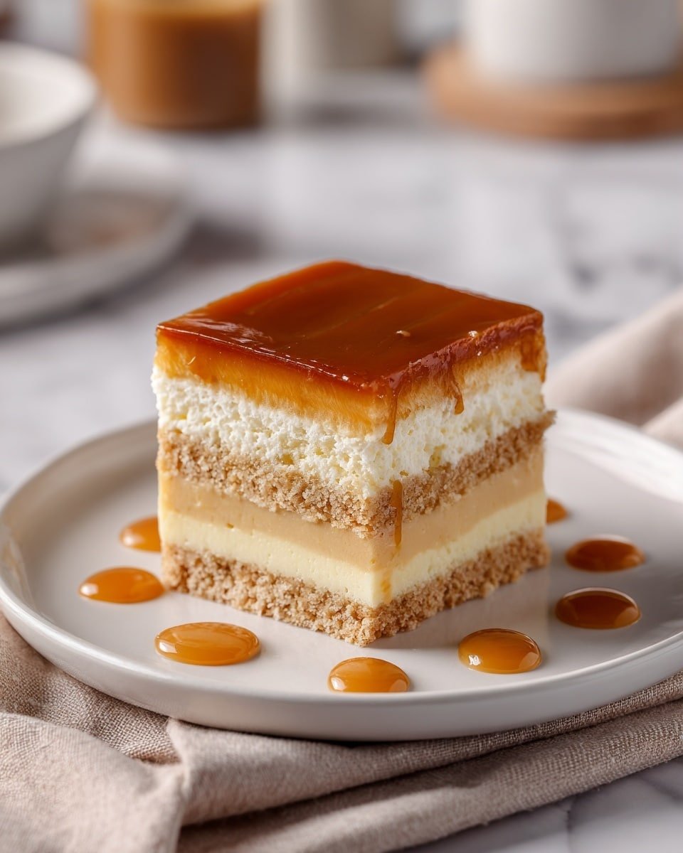 Leche Queso Cloud Cake Recipe - Recipe Image — Leche Queso Cloud Cake, Filipino leche queso dessert, airy cheese cake, caramel leche cake, Filipino sweet treats