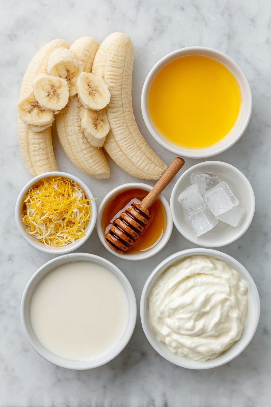 Orange Creamsicle Smoothie Recipe - Ingredients Image — Orange Creamsicle Smoothie, healthy orange smoothie recipes, creamy citrus breakfast ideas, refreshing fruit smoothies, easy morning smoothie recipes