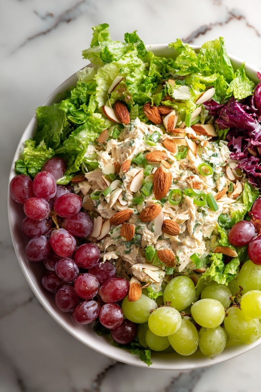 Easy Chicken Salad with Grapes and Almonds Recipe - Article Image 2 — Easy Chicken Salad with Grapes and Almonds, chicken salad with grapes and almonds, simple chicken salad recipe, healthy chicken salad ideas, quick chicken salad lunch
